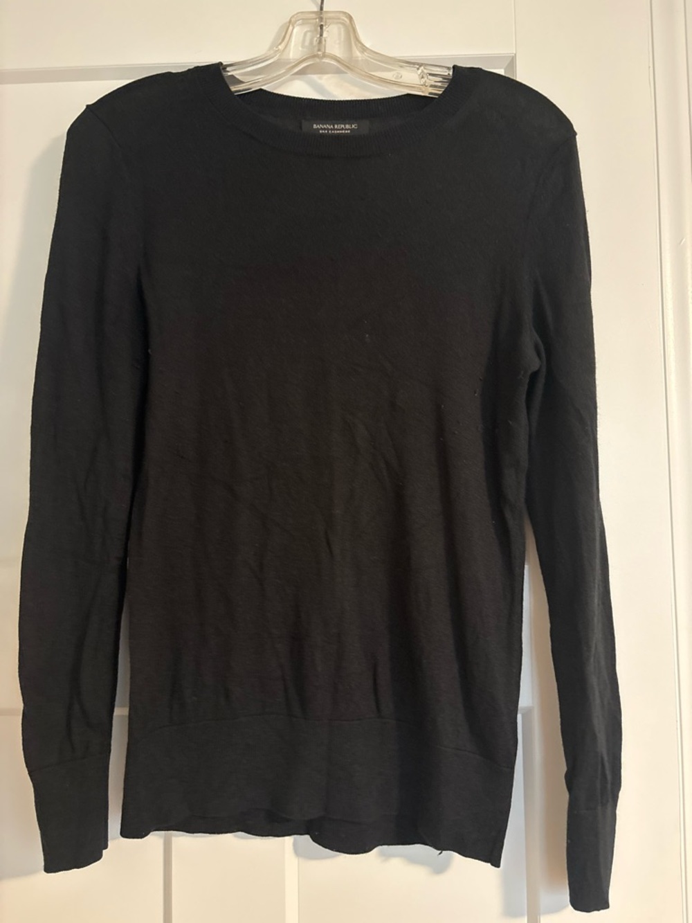 Banana Republic Black Crewneck Sweater - Lightweight silk cashmere Knit